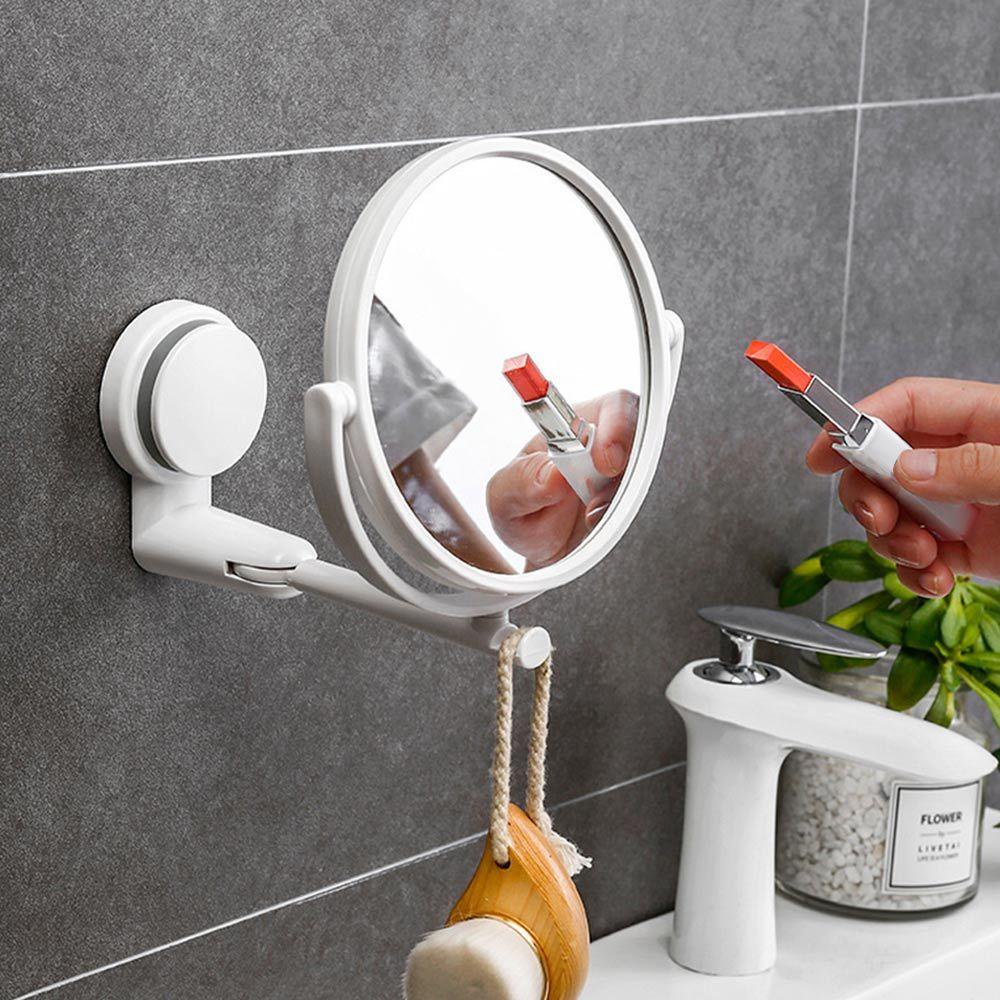 SUYO Gương Trang Điểm Hình Tròn Dán Tường Độ Nét Cao Gấp Gọn Được Tiện Lợi