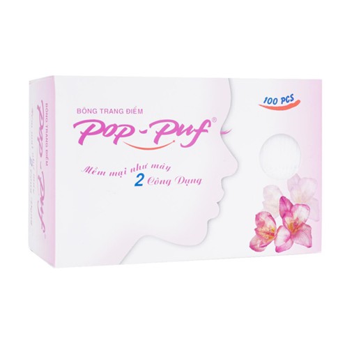Bông trang điểm PoP-Puf 2 công dụng 100 miếng