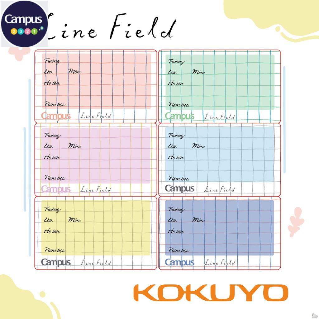 Bịch 18 Nhãn Vở Học Sinh Campus Line Field ...