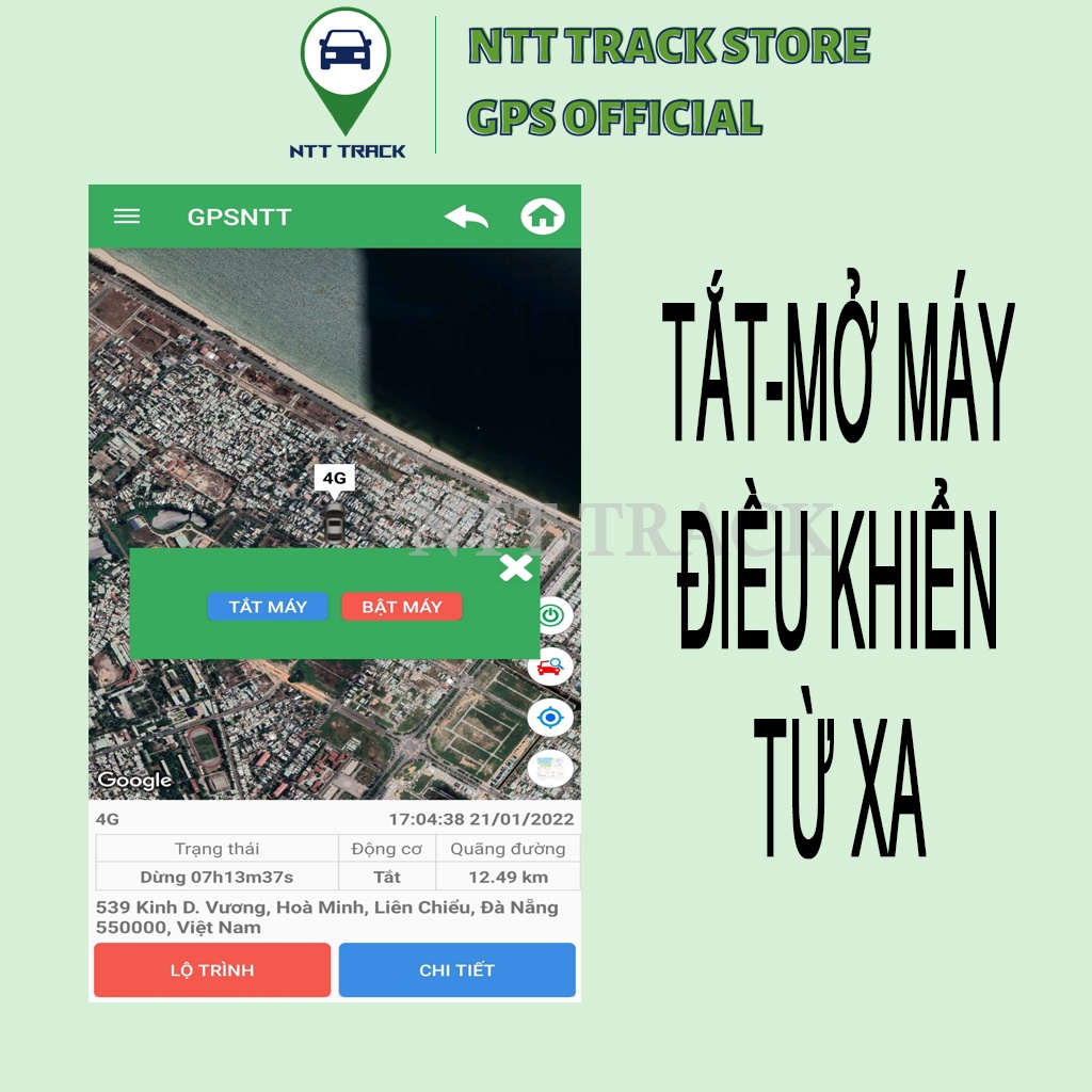 Thiết bị định vị xe máy kèm rơ le tắt máy NTT Track A8 Pro bảo hành 12 tháng