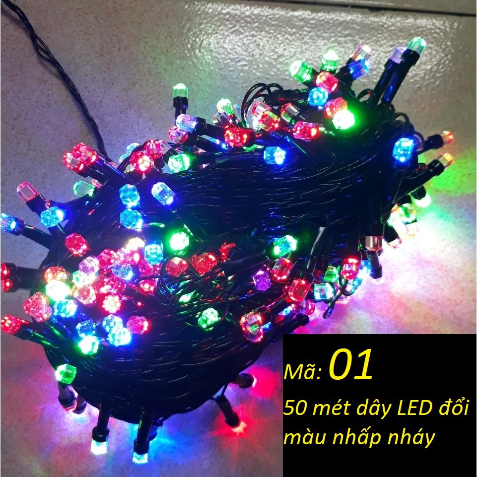 Đèn giáng sinh Noel LED dây trang trí đường, cây cảnh, sân vườn, ( nhiều mẫu lựa chọn)