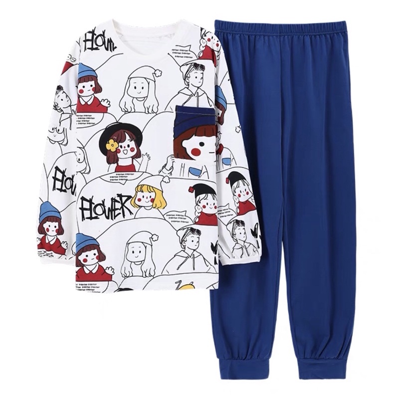 🥬XẢ HÀNG🥬ĐỒ BỘ NỮ DÀI TAY IN HÌNH CÔ GÁI🥬ĐỒ BỘ THU ĐÔNG NỮ DỄ THƯƠNG🥬 | BigBuy360 - bigbuy360.vn