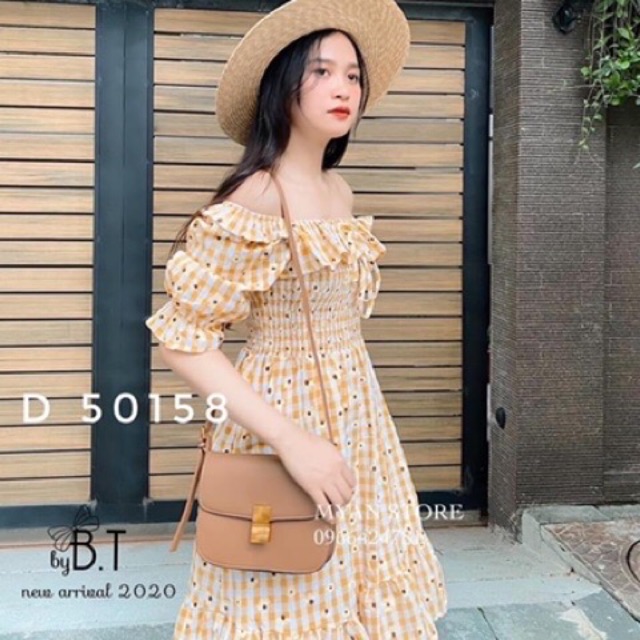 váy trắng tiểu thư trễ vai tay bồng dáng dài hai lớp, đầm trắng dự tiệc bánh bèo | BigBuy360 - bigbuy360.vn