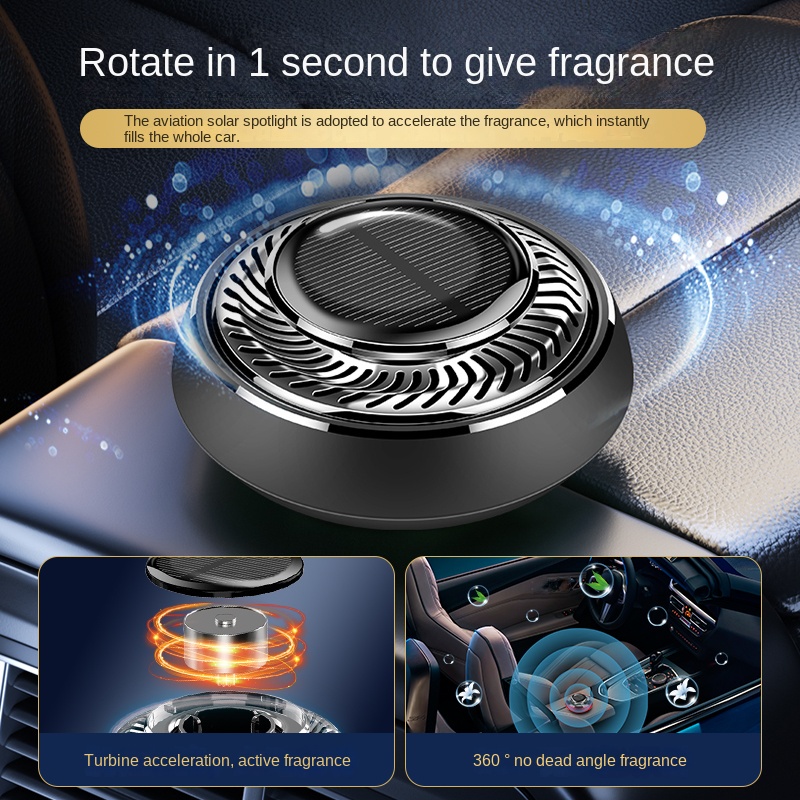 Máy Khuếch Tán Tinh Dầu Thơm Bằng Kim Loại Sử Dụng Năng Lượng Mặt Trời Trang Trí Nội Thất Xe Hơi