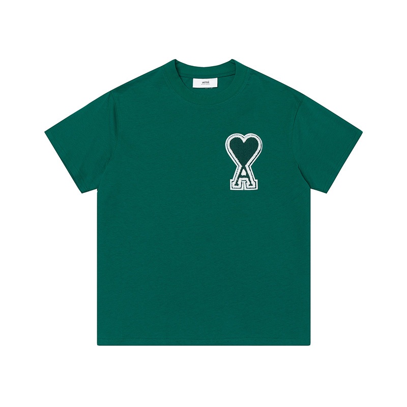Áo Thun Cotton Ngắn Tay Họa Tiết Trái Tim Đơn Giản Dành Cho Các Cặp Đôi
