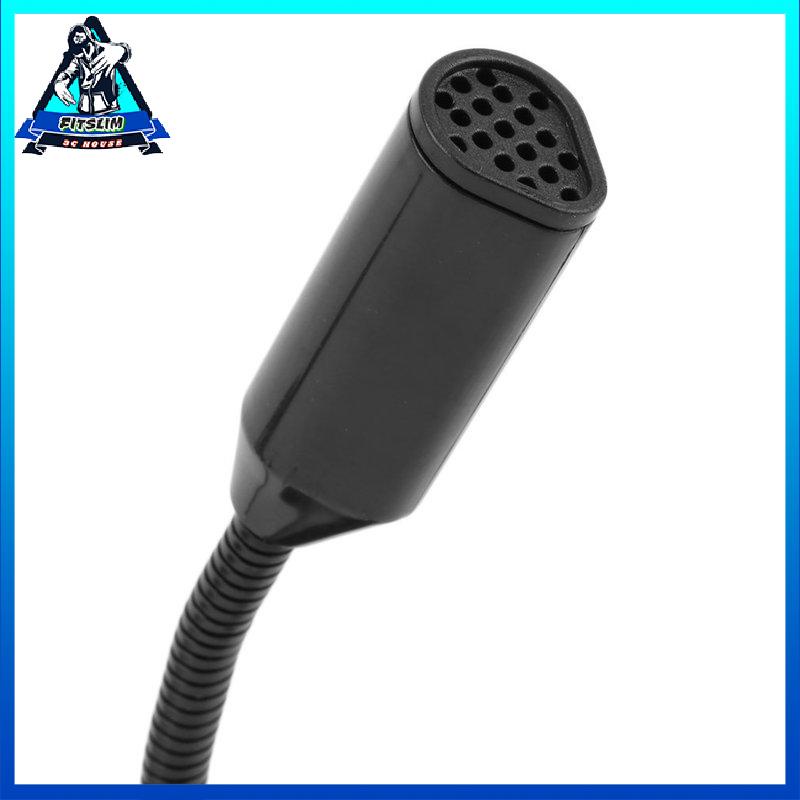 [Fitslim] Black USB Stand Mini Microphone Mic for PC Desktop Laptop Notebook Speech