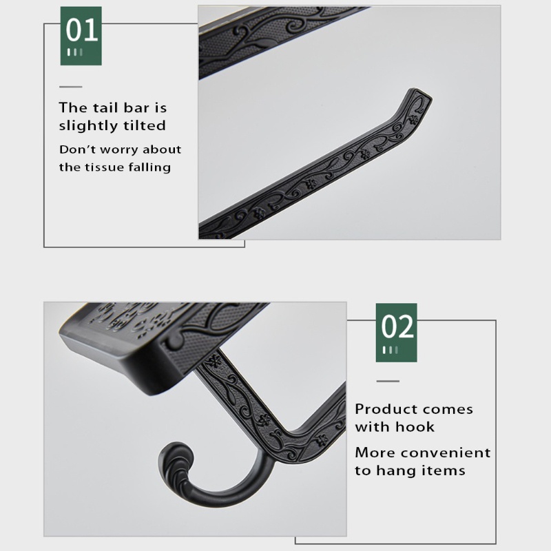 Giá Đỡ Cuộn Giấy Vệ Sinh Gắn Tường Kèm Kệ Đựng Điện Thoại Tiện Lợi Dành Cho Nhà Bếp / Phòng Tắm