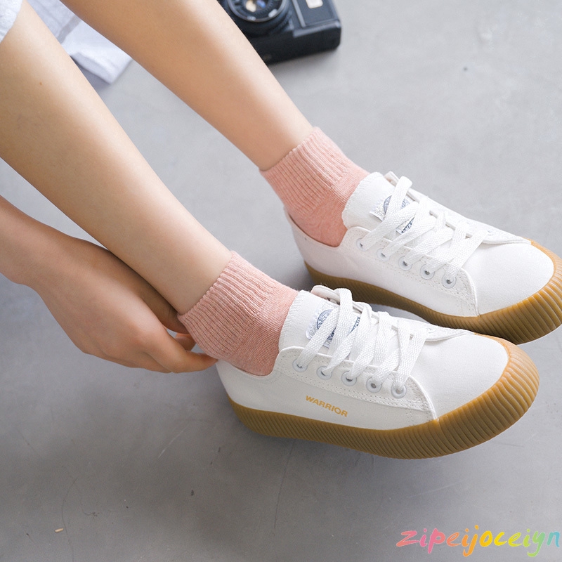 Vớ Cotton Trơn Màu Xinh Xắn Dành Cho Nữ