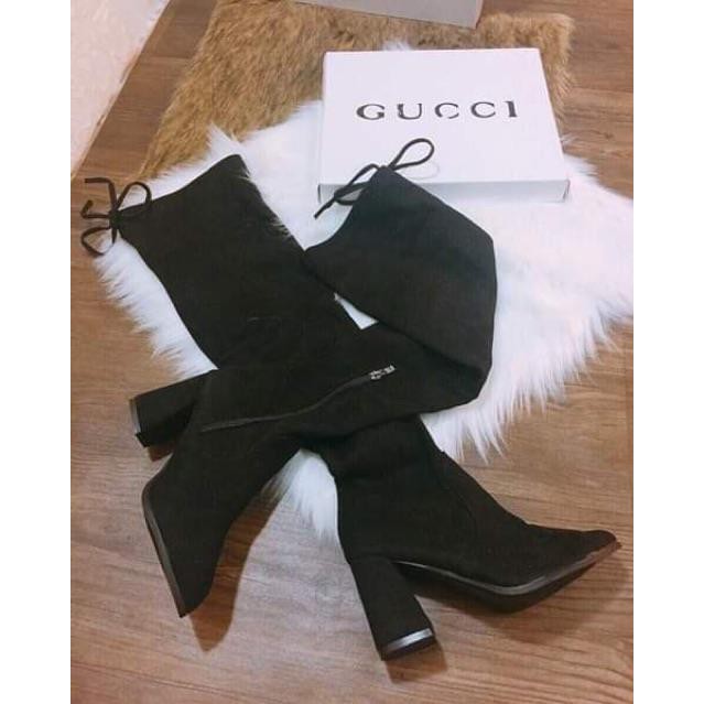 [Freeship]- Boot đùi 7 phân gót vuông có khoá cạnh (lót lông) - ảnh thật -Hottrend | BigBuy360 - bigbuy360.vn