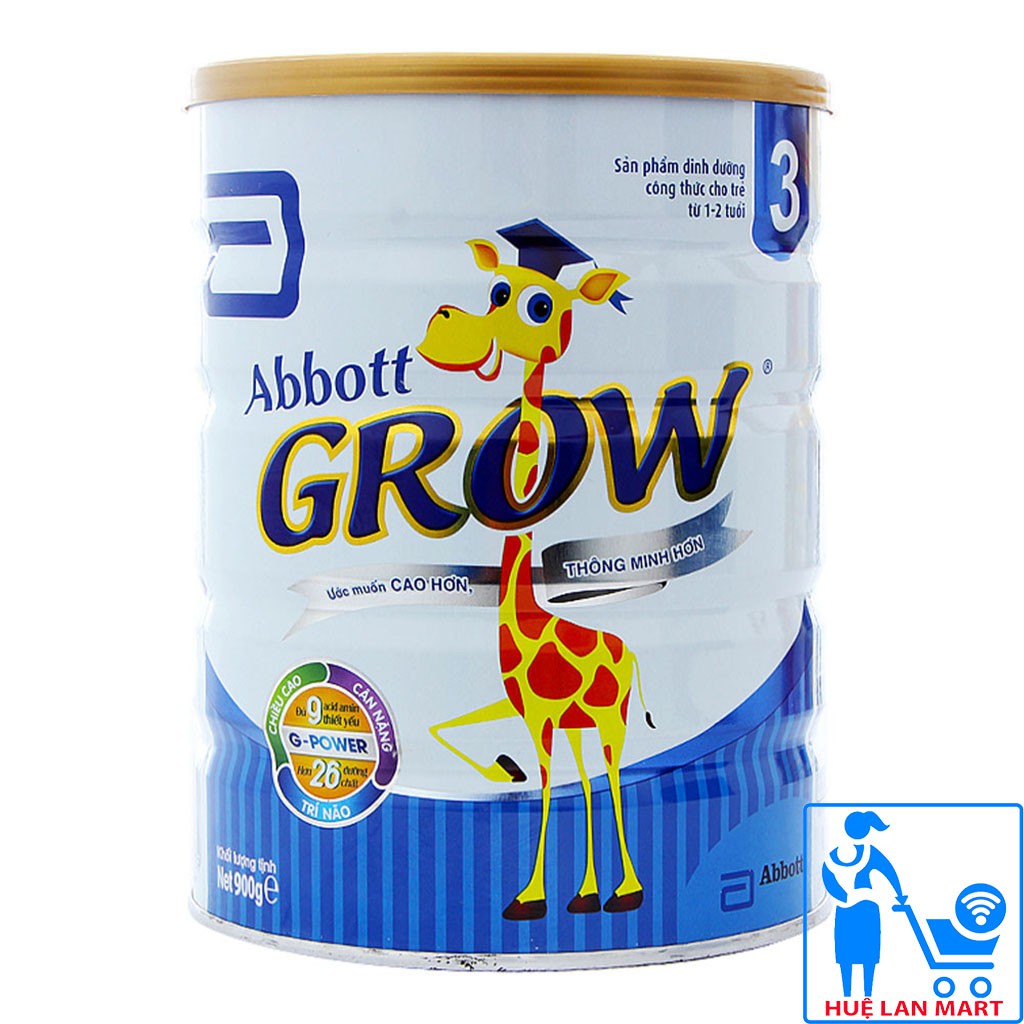 [CHÍNH HÃNG] Sữa Bột Abbott Grow 3 - Hộp 900g