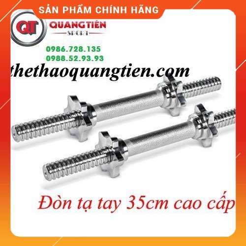 Đòn tạ tay 0,35m thép Freeship đặc mạ sắt xi cao cấp (35cm giá 1 chiếc )