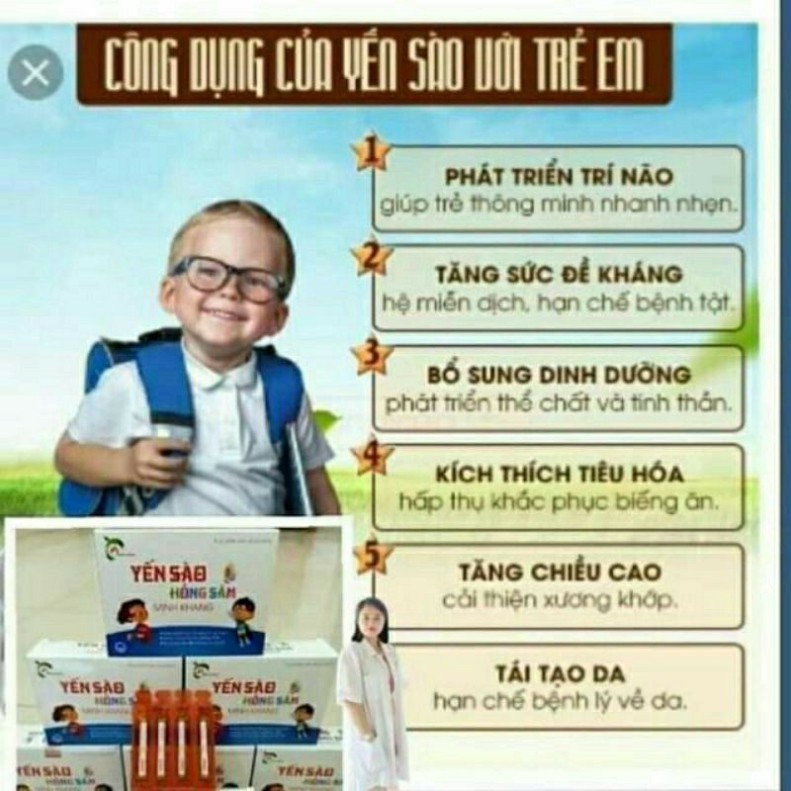 Yến sào hồng sâm Minh Khang Bé ăn ngon tăng cân đều