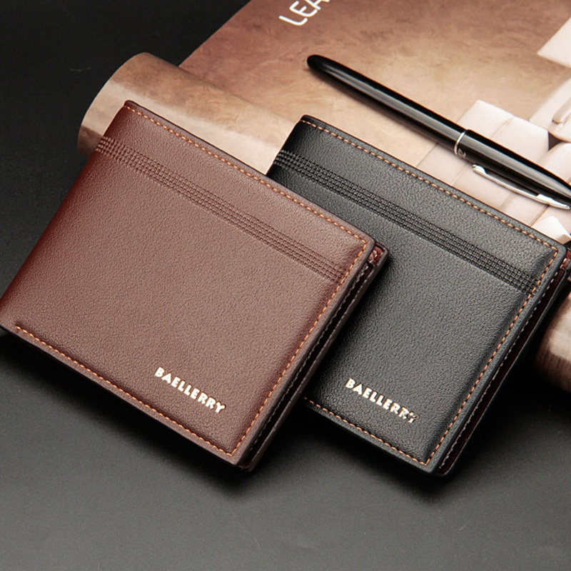Ví Da PU Nhiều Ngăn Đựng Thẻ Phong Cách Vintage Cho Nam Giá Đỡ