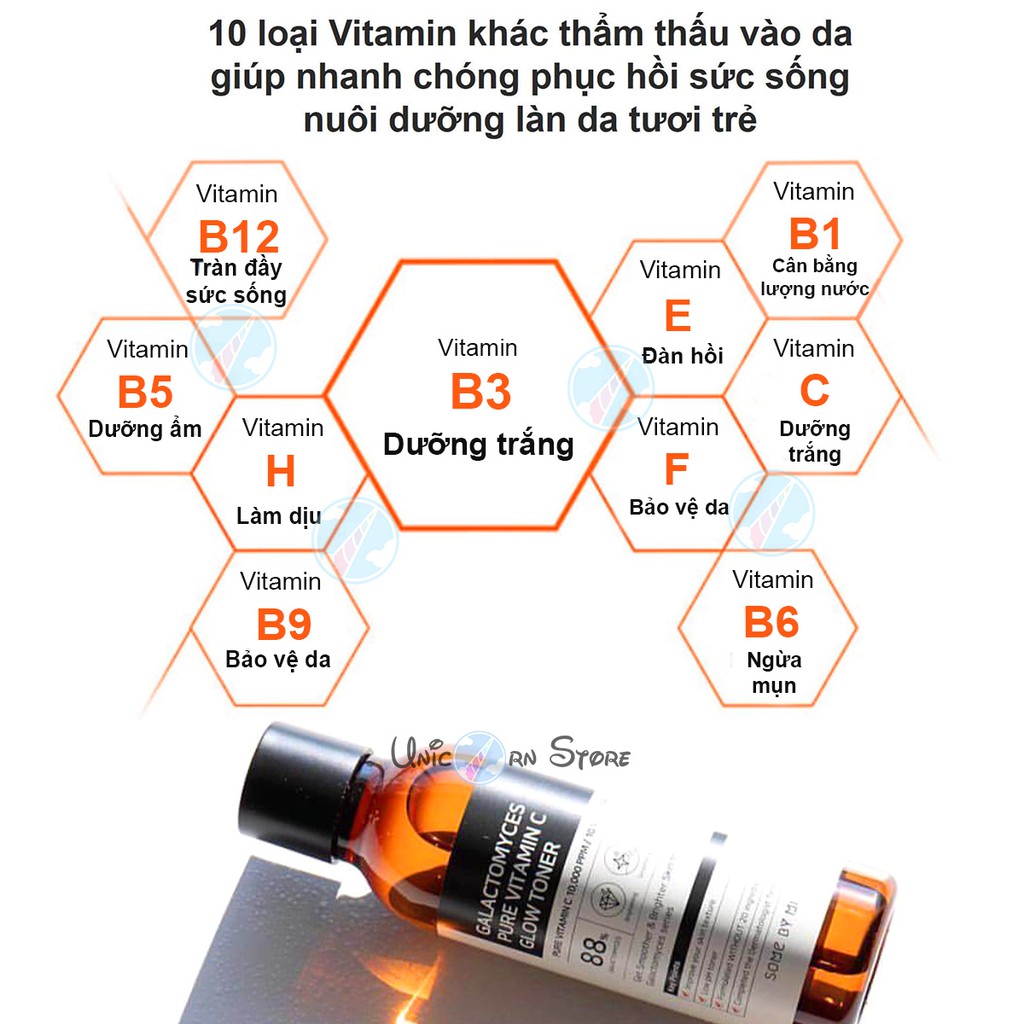 Nước Hoa Hồng Dưỡng Trắng, Chống Lão Hóa và Sáng Mịn Da Some By Mi Galactomyces Pure Vitamin C Toner 200ml