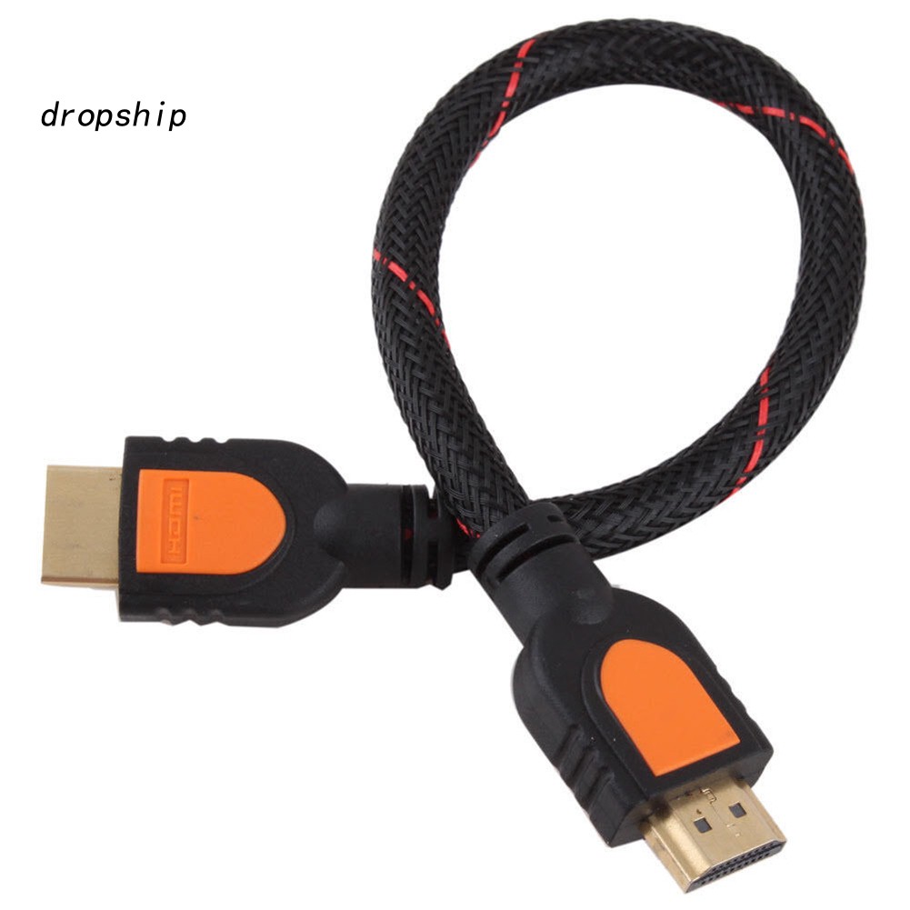 Dây cáp sợi bện ngắn HDMI tốc độ cao 1.4 4K x 2K cho HDTV 3D