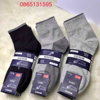 10 đôi tất cổ cao chất dày đẹp Mi.niso MEN ( mã 007 )