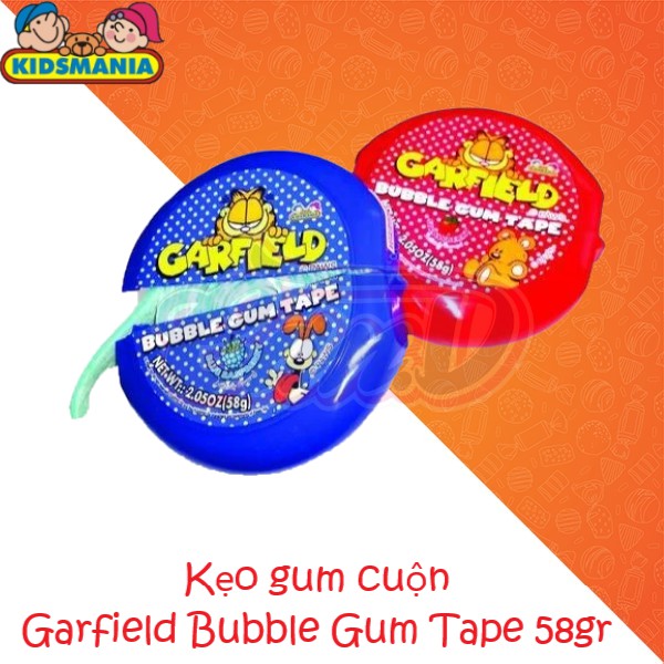 Kẹo gum cuộn Garfield Bubble Gum Tape 58gr