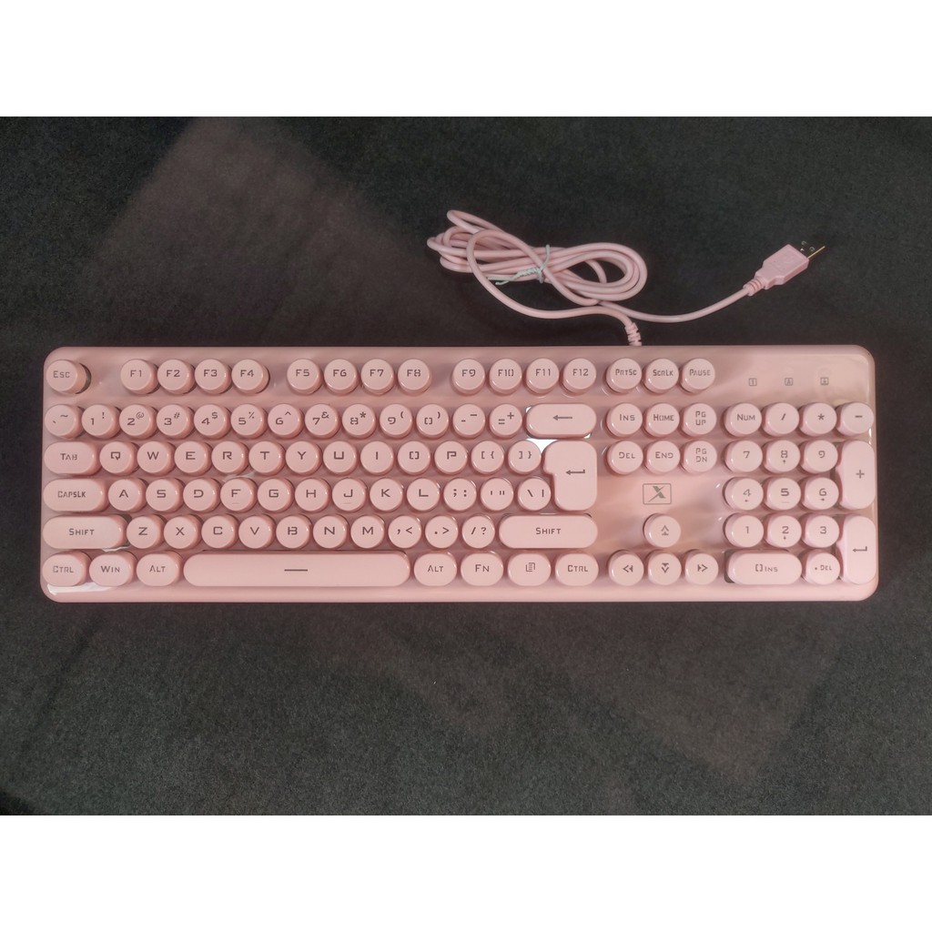 Bàn phím Giả Cơ K620- Nút Tròn - Led  - Gaming - Hồng