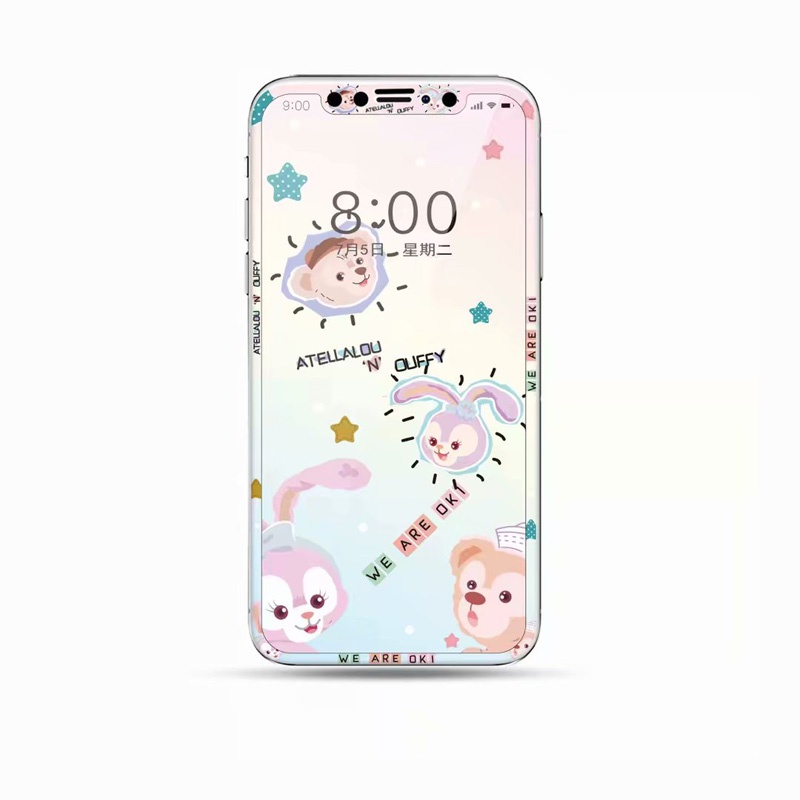 Kính Cường Lực Viền Mềm Toàn Màn Hình In Hình Anime Cho iPhone 12 11 X XS XR Pro Max