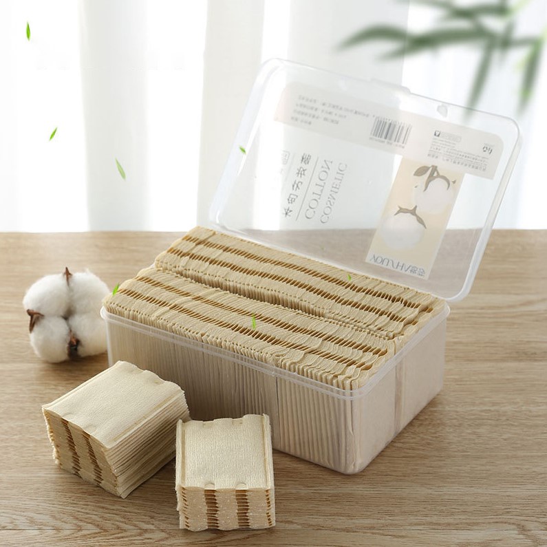 [NHẬP KHẨU CHÍNH HÃNG][Hộp 120 Miếng] Bông Tẩy Trang Sợi Tre Yousha 3 Lớp Thấm Hút Tốt YV096
