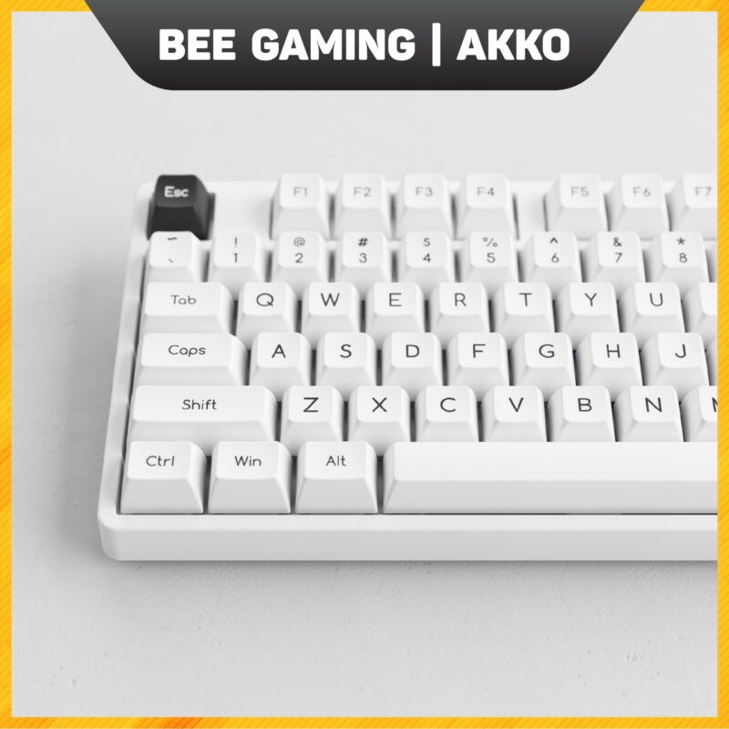 Bộ keycap AKKO – Black on White BoW