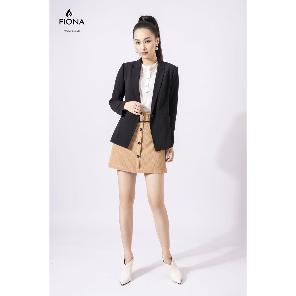 Chân váy dáng A ngắn FIONA, chân váy công sở đẹp, chân váy dạo phố đính cúc trang trí F250504