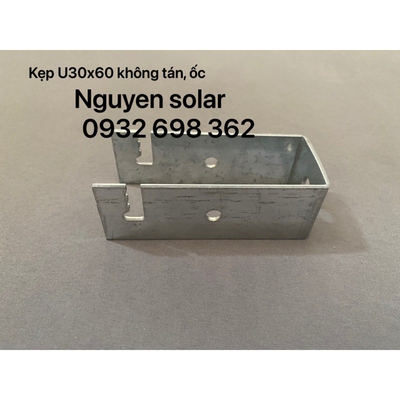 Pát U 30x60 Lắp Pin Năng Lượng Mặt Trời_KT 30x60 MM _Thép Mạ Kẽm_Inox 304_ Pát Kẹp Dưới Solar Panel