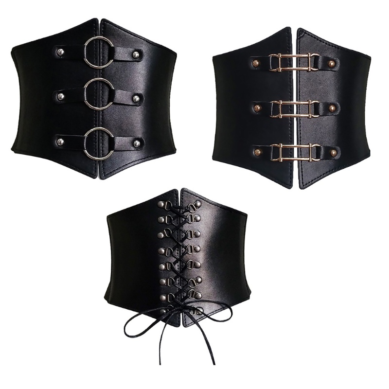 Thắt Lưng Corset Da Pu Phối Khóa Thời Trang Cho Nữ