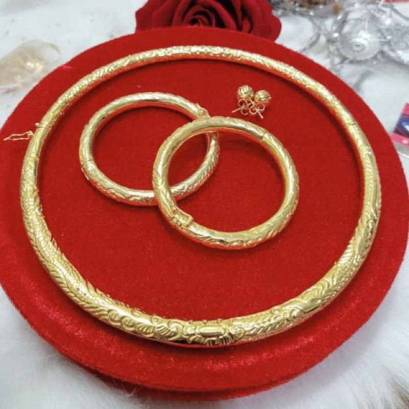 KIỀNG CƯỚI CÔ DÂU HM JEWELRY MẠ VÀNG 24k BỀN MÀU SIÊU ĐẸP