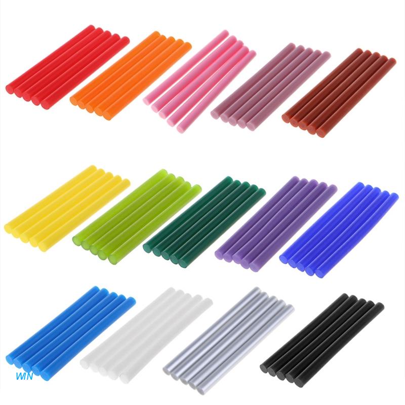 Bộ 5 Que Keo Nến 7x100mm Nhiều Màu Dùng Dán Đồ Chơi Thủ Công