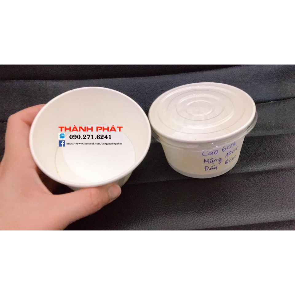 50 Tô giấy đựng kem 300ml - Tô giấy nhỏ đựng canh