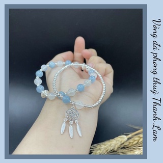 Vòng tay Đá phong thủy phối bạc 925 ( hợp mệnh thủy , mộc )