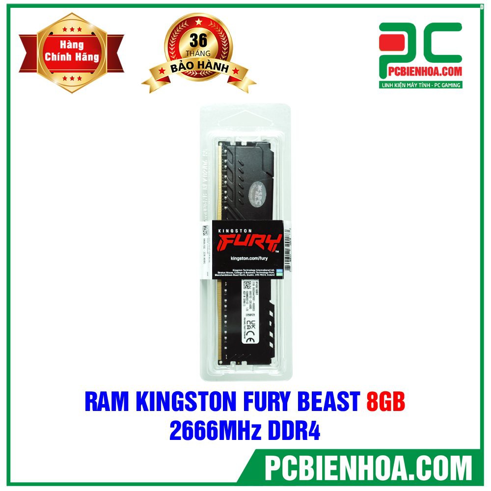 Bộ nhớ máy tính Kingston HyperX Fury 8GB DDR4 Bus 2666 MHz