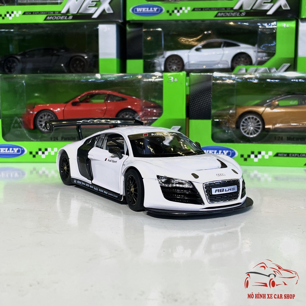 Mô hình xe bằng sắt AUDI R8 LMS tỉ lệ 1:24 hãng Rastar