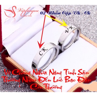Nhẫn cặp đôi tình nhân inox cao cấp không đen, không gỉ - số lượng 02 chiếc - quà tặng ý nghĩa cho người yêu