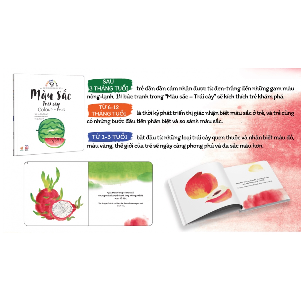 Sách - Bộ Sách Tranh Màu Nước Kích Thích Thị Giác Cho Trẻ- Thư viện hình ảnh đầu tiên của bé (0-3 tuổi)