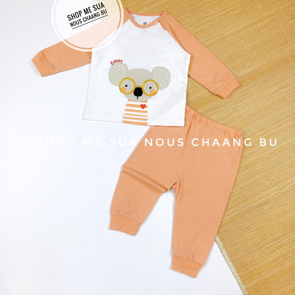 [LULLABY] Bộ Dài Tay Thu Đông Cho Bé Trai và Gái Chất Liệu Cotton Hàng Chính Hãng