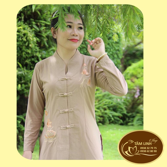 Đồ Lam Đi Chùa_Mẫu Bà Lai Nút Thắt