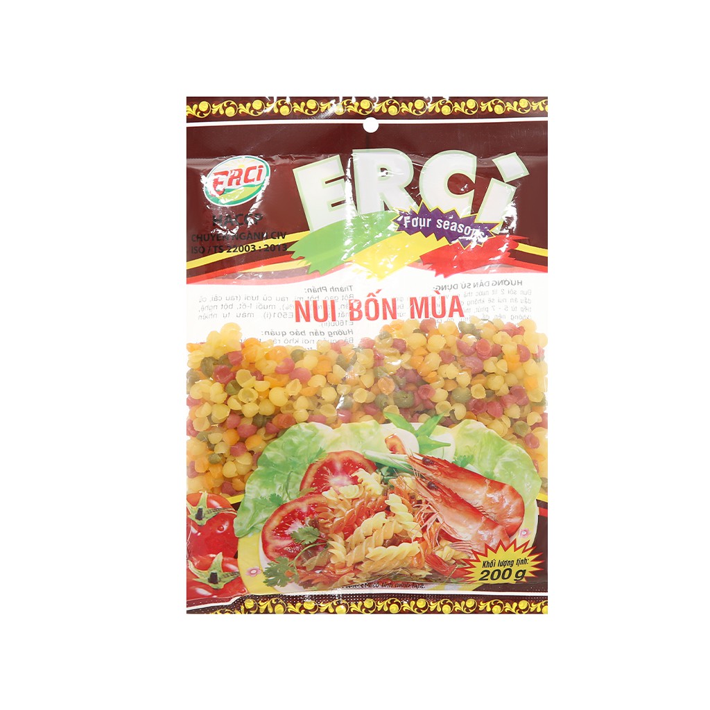 Nui rau củ Erci bốn mùa sò nhỏ gói 200g