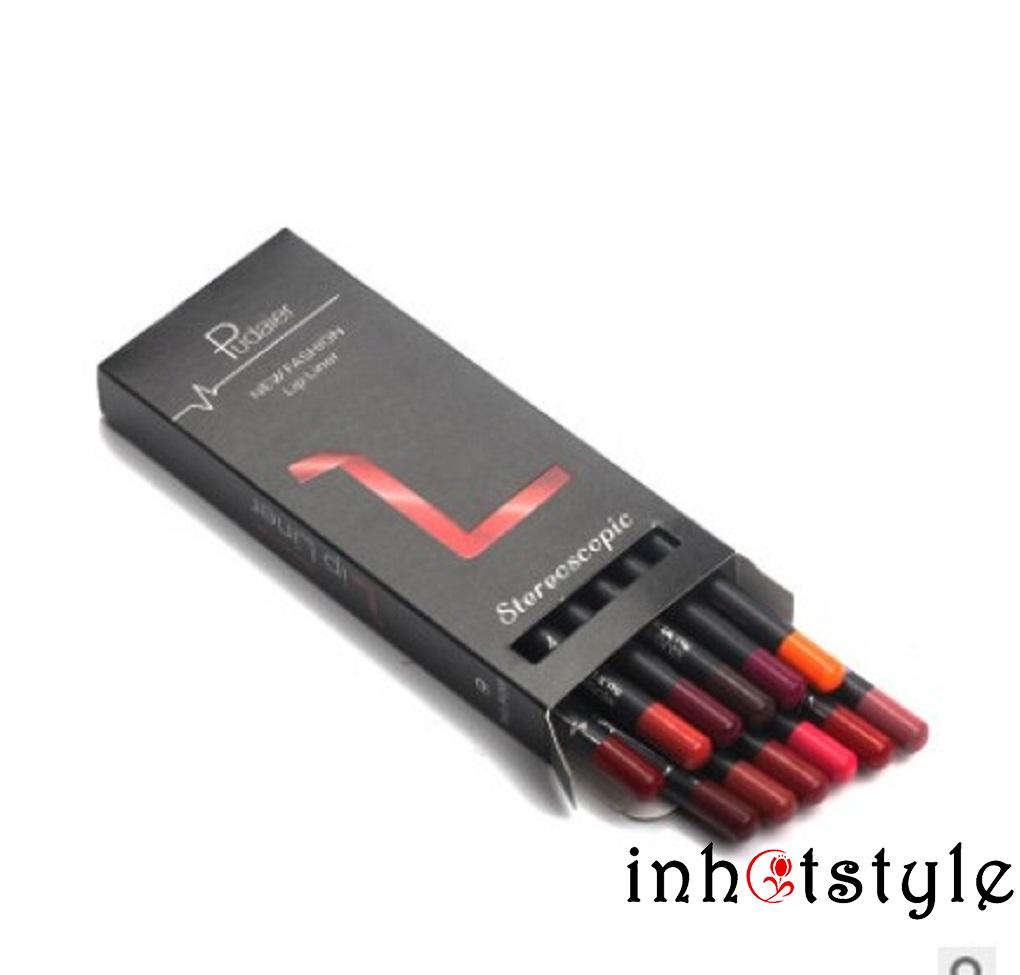 (Hàng Mới Về) Set 12 Chì Kẻ Viền Môi Lì Màu Không Thấm Nước Lâu Trôi | BigBuy360 - bigbuy360.vn