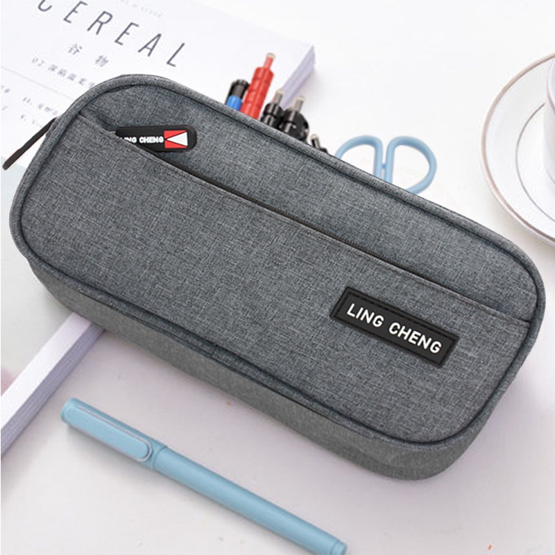 Hộp bút nam Túi Đựng Bút Hai Lớp Bằng Vải Oxford Cỡ Lớn Cho Nam Và Nữ