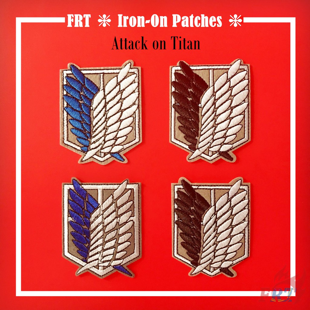 Miếng vá họa tiết hoạt hình Attack on Titan dễ thương để trang trí