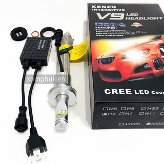 Đèn Pha Led V9 Cree Chính hãng chân H4