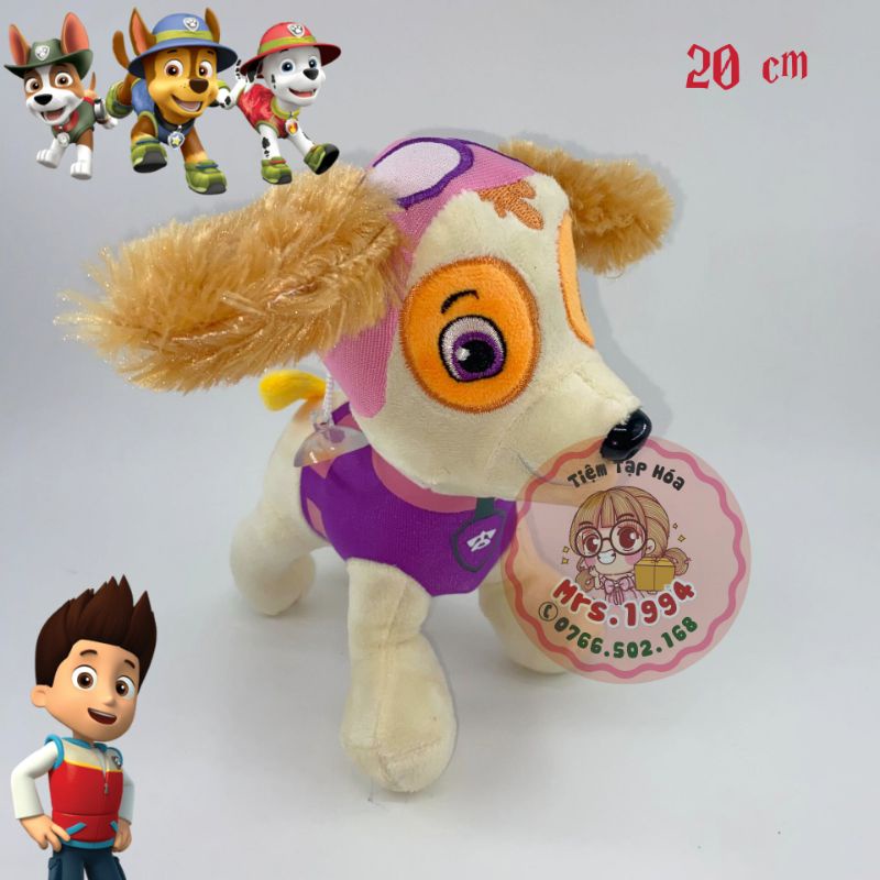 {Giá 1 con} THÚ BÔNG ĐỘI CHÓ CỨU HỘ PAW PATROL 20-25CM