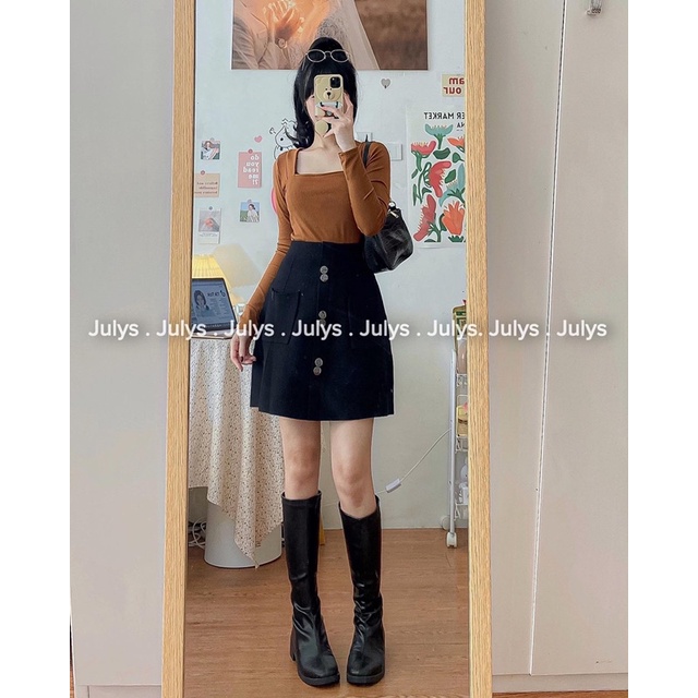 Chân váy LEN XOÈ JULYS STORE (ảnh shop chụp kèm video cận chất) | BigBuy360 - bigbuy360.vn