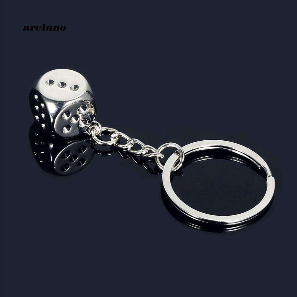 AE ♥ Dice Keyclasp Thời trang Cờ bạc Keyclasp Ring Bag Mặt dây chuyền Phụ kiện trang trí xe hơi
