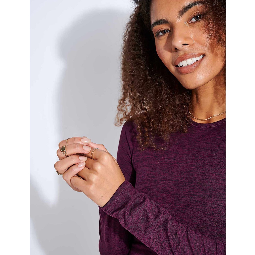 Áo tập dài tay Girlfriend/Whitesiera- Chất thun cotton thấm hút mồ hôi, co giãn tốt.