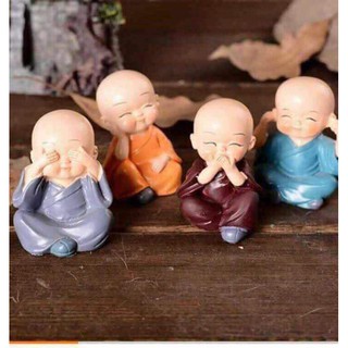 Bộ 4 chú tiểu không nghe,không nhìn,không nói cho tâm tịnh