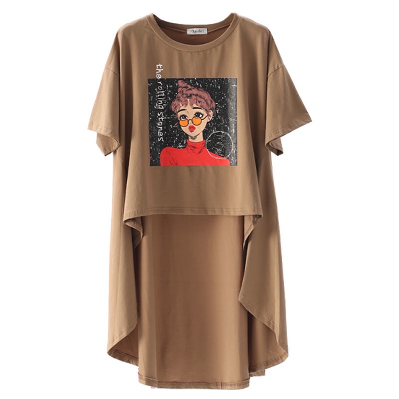 Áo Thun Nữ Tay Lửng Plus Size Phong Cách Hàn Quốc