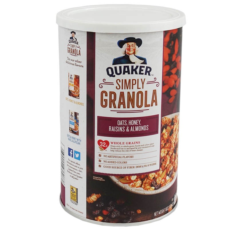 [FLASH SALE] Ngũ cốc giảm cân dinh dưỡng trái cây Quaker Simply Granola CHÍNH HÃNG siêu ngon không đường 454g